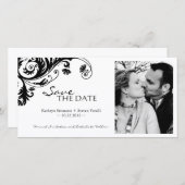 Elegant Foto slaat de uitnodiging voor de datum op (Voorkant / Achterkant)