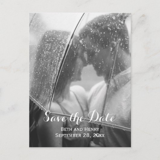 Elegant Foto slaat het Briefkaart Datum op (Voorkant)