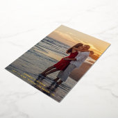 Elegant foto Spaans sparen de datum goud Folie Uitnodiging (Gedraaid)