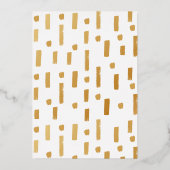 Elegant foto Spaans sparen de datum goud Folie Uitnodiging (Achterkant)