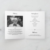 Elegant foto Sympathie Memorial Folted Funeral Programma (Binnen)