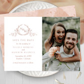 Elegant Foto Terracotta Monogram Wedding Save The Date