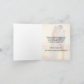 Elegant foto Tropical Beach Weddenschap Bedankt Kaart (Binnen)