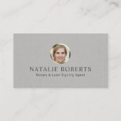 Elegant Foto van de Notaristekenaar Visitekaartje (Voorkant)