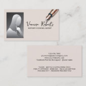 Elegant foto van mobiele signaalsignaalagent visitekaartje (Voorkant / Achterkant)