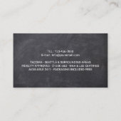 Elegant foto van notarisstempel visitekaartje (Achterkant)