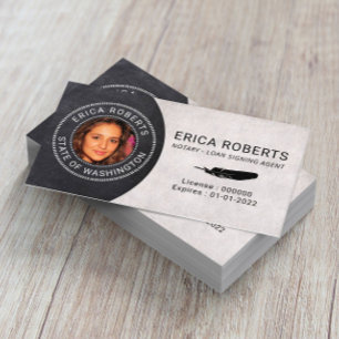 Elegant foto van notarisstempel visitekaartje