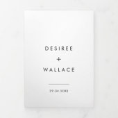 Elegant foto van zwart-wit huwelijk drieluik uitnodiging (Cover)