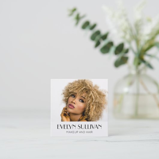 Elegant foto visitekaartje (Staand voorkant)