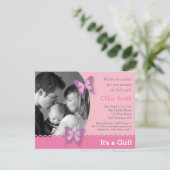 Elegant Foto vlinder baby shower Kaart (Staand voorkant)