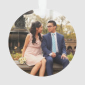 Elegant Foto voor eerste kerstbevruchting pandemis Ornament (achterkant)