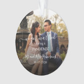 Elegant Foto voor eerste kerstbevruchting pandemis Ornament (voorkant)