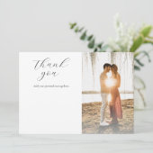 Elegant foto Vrijgezellenfeest dank u Bedankkaart (Staand voorkant)