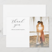 Elegant foto Vrijgezellenfeest dank u Bedankkaart (Voorkant / Achterkant)