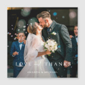Elegant foto Weddenschap Bedankt Magnet Sjabloon (Voorkant)