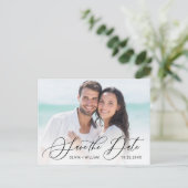 Elegant FOTO Wedding Save the Date Briefkaart (Staand voorkant)