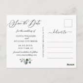Elegant FOTO Wedding Save the Date Briefkaart (Achterkant)