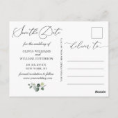 Elegant FOTO Wedding Save the Date Briefkaart (Achterkant)
