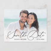 Elegant FOTO Wedding Save the Date Briefkaart (Voorkant)