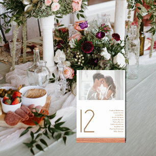 Elegant foto Weduwtafel White Table Number Kaart