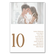 Elegant foto Weduwtafel White Table Number