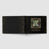 Elegant fotoafstudeerfeest | Glam Gold Glitter Gastenboek (Volledig)