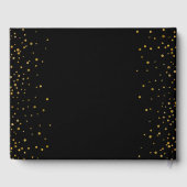 Elegant fotoafstudeerfeest | Glam Gold Glitter Gastenboek (Achterkant)