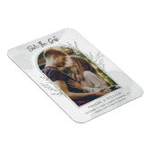 Elegant Fotoboog Script Bruiloft Sla de datum op Magneet (Rechterzijde)