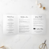 Elegant Fotobruiloft Welkomstbrief & reisroute Drieluik Programma (Binnen)