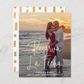 Elegant fotobudget Spaans huwelijk sparen Datum (Voorkant / Achterkant)