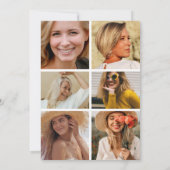 Elegant Fotocollage Memorial Bedankkaart (Achterkant)