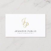 Elegant fotograaf Monogram Modern Gold Text Visitekaartje (Voorkant)