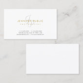 Elegant fotograaf Plain Gold Text Monogram Visitekaartje (Voorkant / Achterkant)