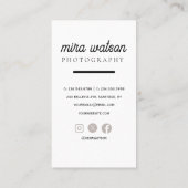 Elegant Fotografie Visitekaartje Design en socla (Achterkant)