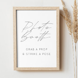Elegant fotohokje bord | Minimalistische bruiloft Poster