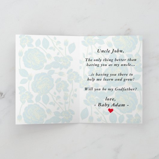 Elegant Fotopeetvader Voorstel Kaart (Binnen)