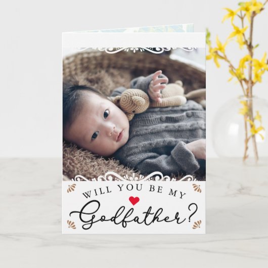 Elegant  Fotopeetvader Voorstel Kaart (Gele Bloem)