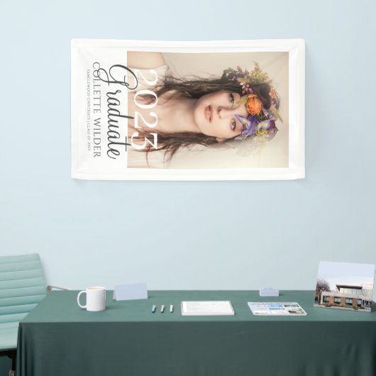 Elegant Fotoportret Afstuderen 2023 Spandoek (Beurs)