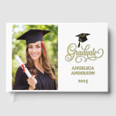 Elegant Fotoscript Afstuderen Folie Gastboek Gastenboek (Voorkant)