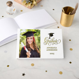 Elegant Fotoscript Afstuderen Folie Gastboek Gastenboek