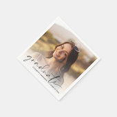 Elegant fotoscriptbedekking Graduparty Servet (Hoek)