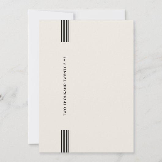 Elegant Fotostrip Graduparty Kaart (Achterkant)