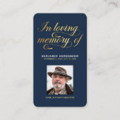 Elegant Fotosympathie Funeral Prayer Contactkaartje (Voorkant)