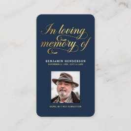 Elegant Fotosympathie Funeral Prayer Contactkaartje