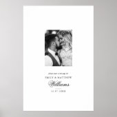 Elegant Fototeken In Wedding Guest Signing Poster (Voorkant)