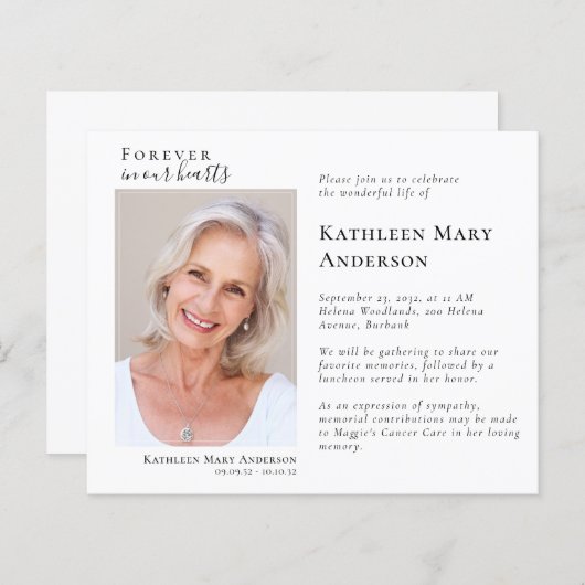 Elegant Fotoviering van de begrafenis van de herde (Voorkant / Achterkant)