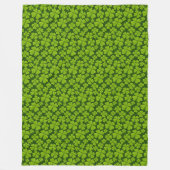 Elegant Four Leaf Clover Floral Fleece Deken (Voorkant)