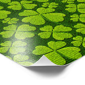 Elegant Four Leaf Clover Floral Foto Afdruk (Hoek)