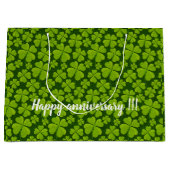 Elegant Four Leaf Clover Floral Groot Cadeauzakje (Voorkant)