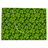 Elegant Four Leaf Clover Floral Groot Cadeauzakje (Achterkant)